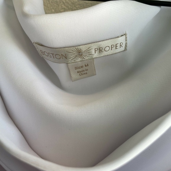 Boston Proper Women' Formal Evening Maxi Dress Color Block Black White Medium - Picture 3 of 10